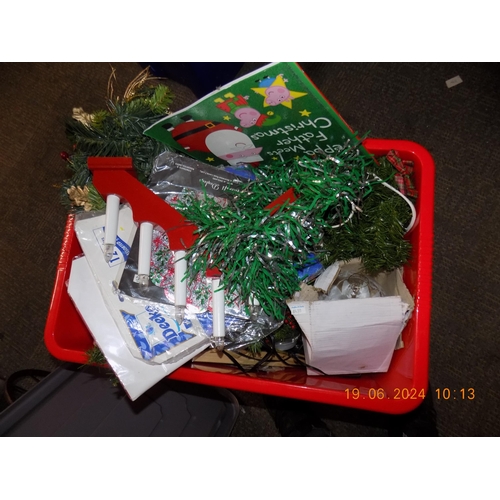 173 - Box of Christmas Decorations etc