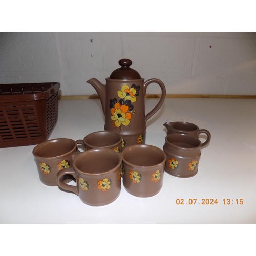 185 - Mid Century Coffee Pot and Cups