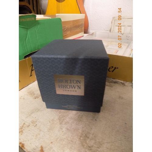 21 - Large Molton Brown Candle Russian Leather