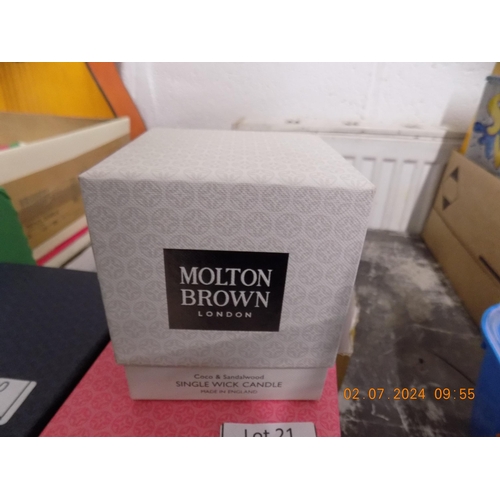 24 - Small Molton Brown Candle Coco Sandalwood