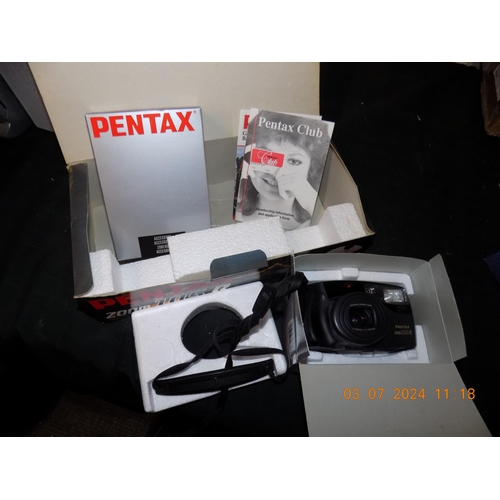 326 - Boxed Pentax Zoom 105-R and 2 Sets of Binoculars