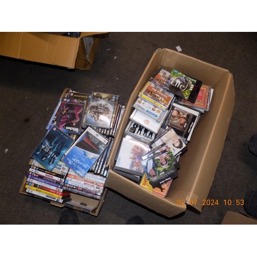 74 - Box of CD's and Box of DVD's