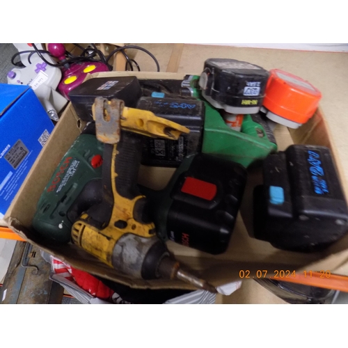 93 - Box of Power Tool Batteries etc