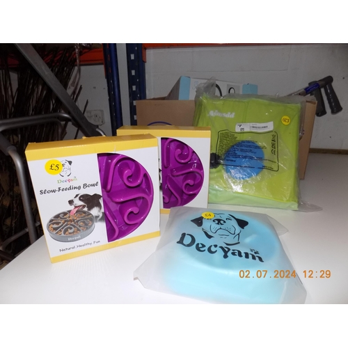 118 - Large Dog Pool and 3 New Slow Eater Bowls