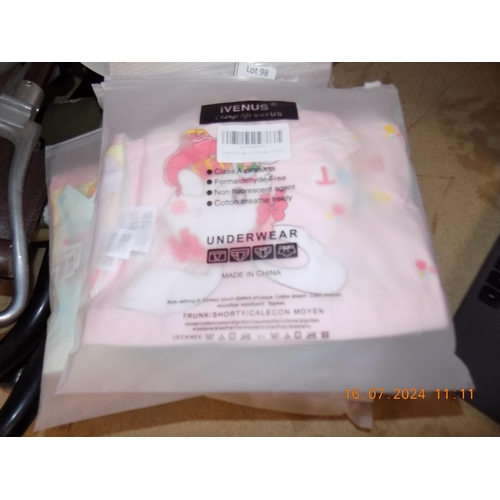 99 - 10 Packs of 5 Girls Boxers 2-3yr old