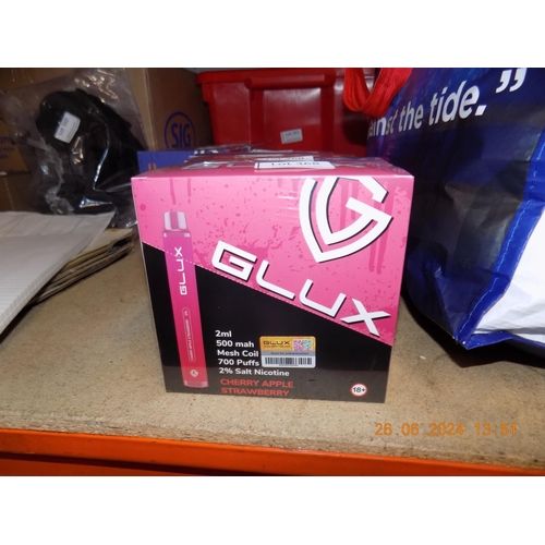 66 - Glux Disposable Vapes Cherry Apple Strawberry