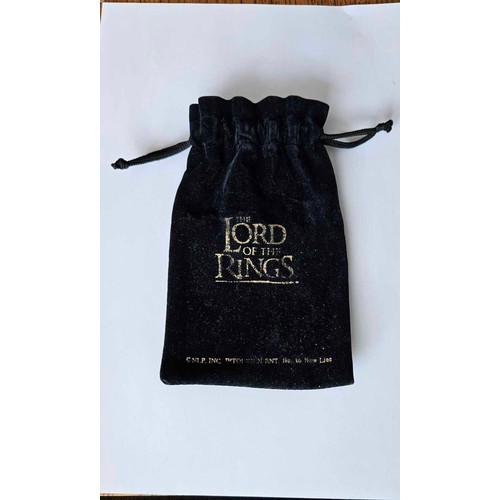 617 - 2002 9ct Lord of the Rings The One Ring with original Certificates, Box and Pouch - First Release fr... 