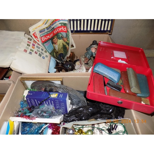 65 - 2 Boxes of Household Misc. Inc Flatware and Collectables