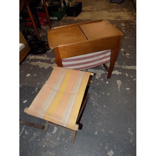 123 - Vintage Sewing Box and Stool