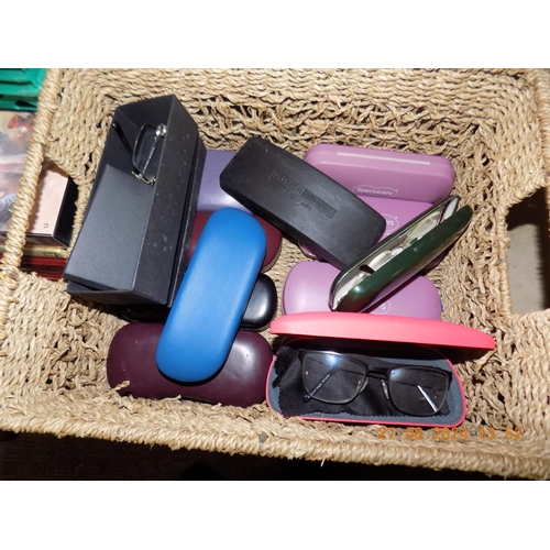 141 - Basket of Glasses and Cases