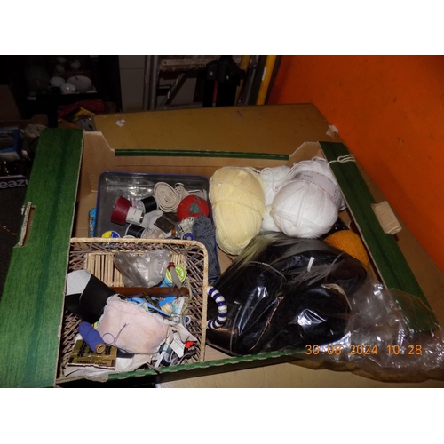 186 - Box of Sewing and Kitting Items