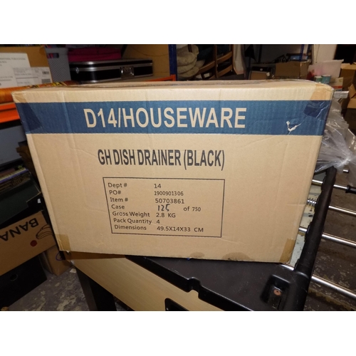 336 - 4 New Black Dish Drainers