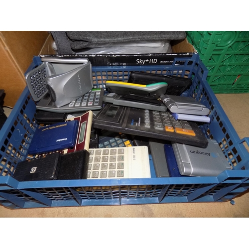 186 - Tray of Calculators some Vintage