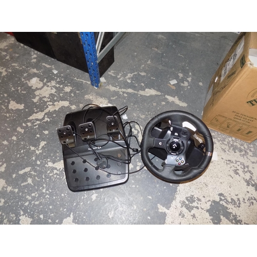 213 - Logitec Xbox Steering Wheels and Pedals