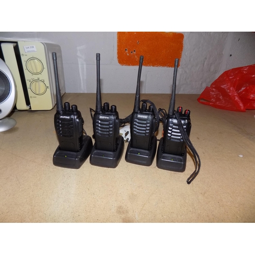 221 - 2 Sets of Baofeng Walkie Talkies. with Chargers w/o