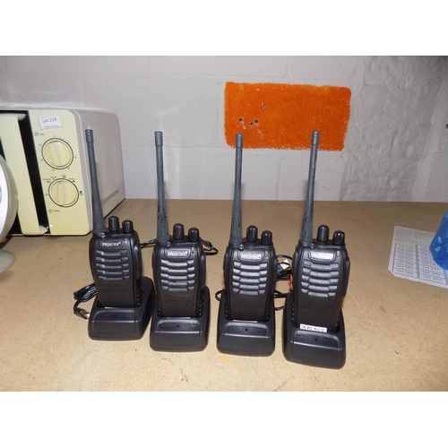 222 - 2 Sets of Proster Walkie Talkies with Chargers w/o