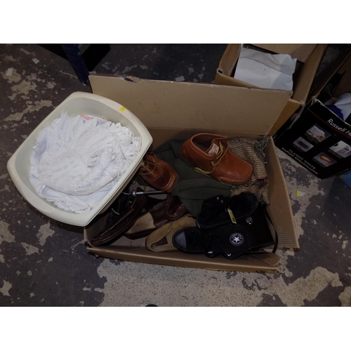 225 - Box of Shoes, Coats etc