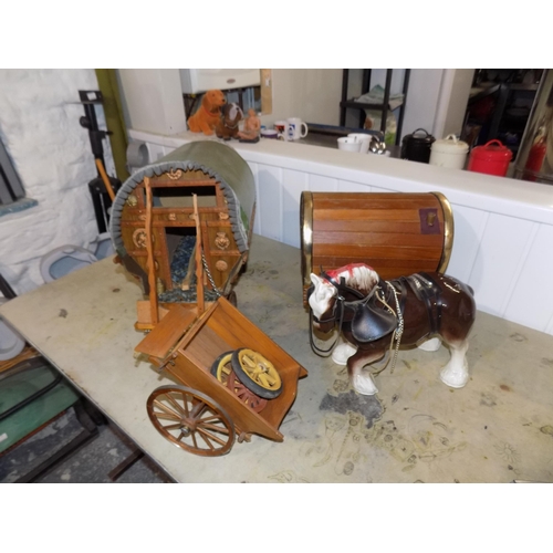 302 - Selection of Gypsy Caravans and Shire Horse