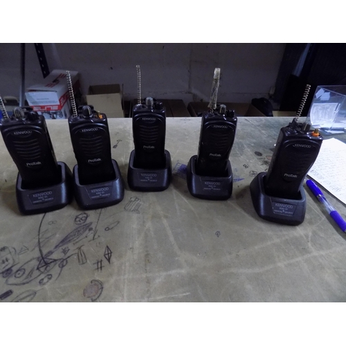 350 - 5 Kenwood 2-Way Radios in Holders