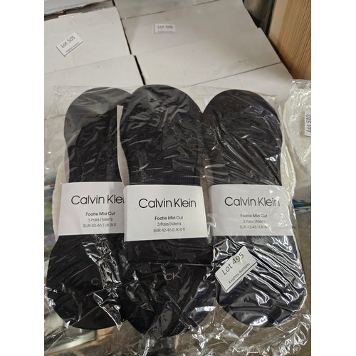 275 - Calvin Klein Footie Mid Cut Mens Socks x9 Pairs