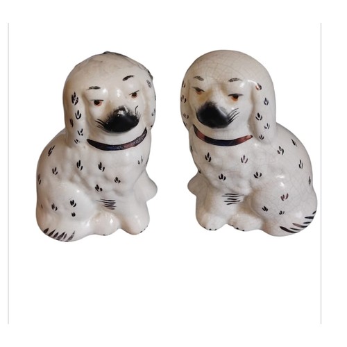 605 - Pair of Miniature Staffordshire Dogs