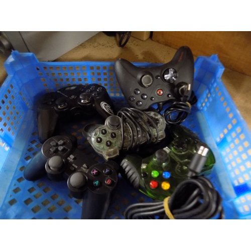 80 - Basket of Gaming Controllers