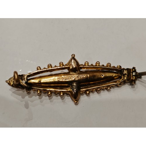 616 - Late 19C 9ct Gold Brooch 2.30g