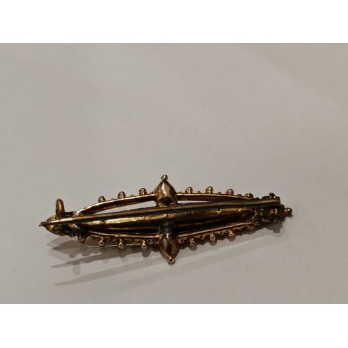 616 - Late 19C 9ct Gold Brooch 2.30g