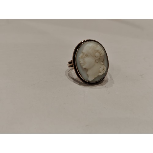 619 - Antique Cameo Ring by JJ&S 4.19g