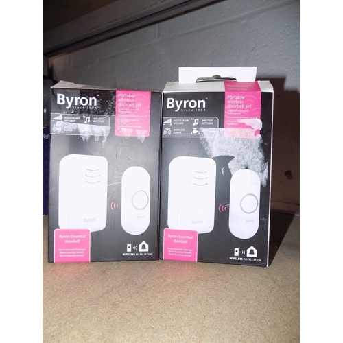 44 - 2 Byron Portable Wireless Doorbell sets