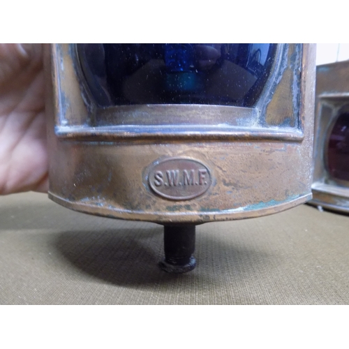 842 - 2 SWMF Brass and Copper Ship Navigation Lights