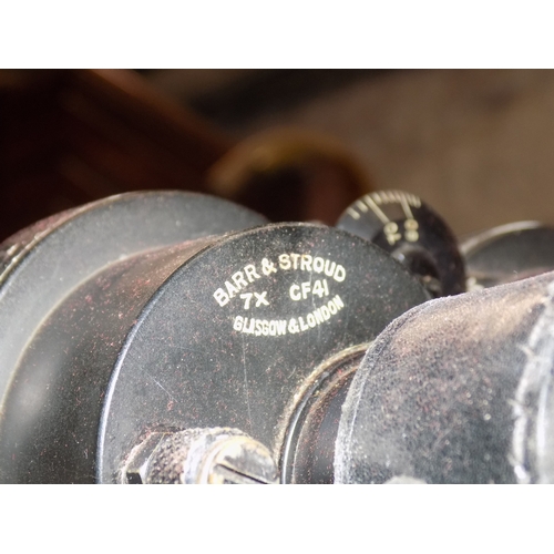 886 - Barr and Stroud 7xCF4 WW11 Military Binoculars