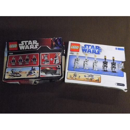 926 - Lego Star Wars Assassin Droids Battle Pack 8015 and Rebel Scout Speeder 7668