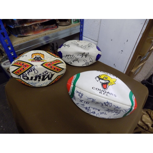 1101 - Selection of Signed Footballs and Rugby Balls