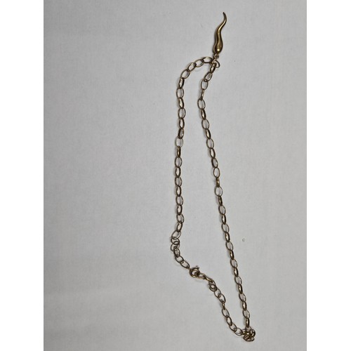 1166 - 2 9ct gold Necklaces 4.3g