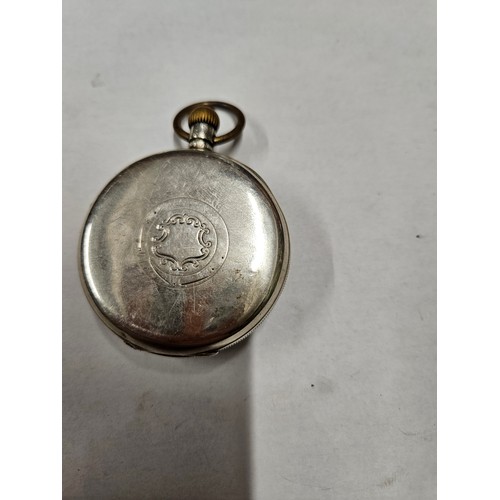 1185 - Silver Pocket Watch 1929 by The Eclipse Watch Company