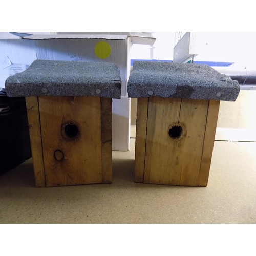 16 - 2 Wooden Bird Houses