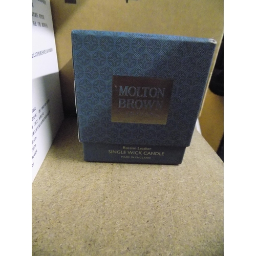 62 - Small Molton Brown Candle Russian Leather