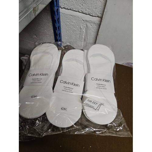 217 - Calvin Klein Footie Mid Cut Sock - 9 Pairs