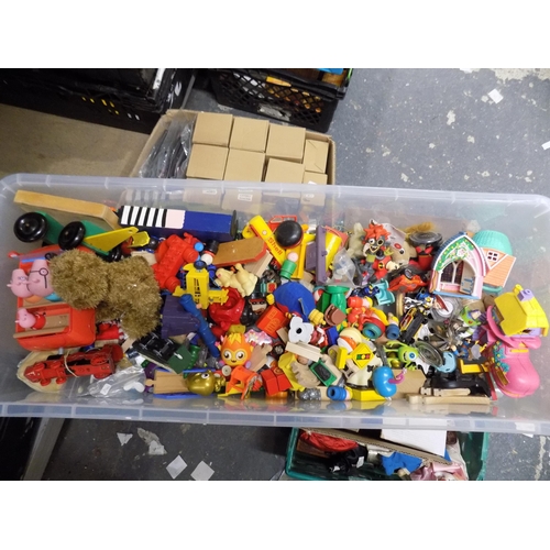 255 - Box of Toys. Inc Vintage Fisher Price and Disney Infinity Figures