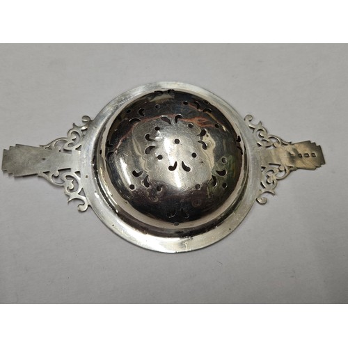 606 - Antique 1936 William Adams Ltd Sterling Silver Tea Strainer