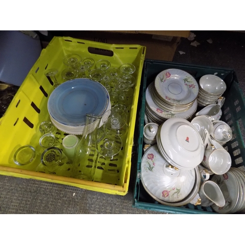 281 - 2 Boxes of Pottery and Glass