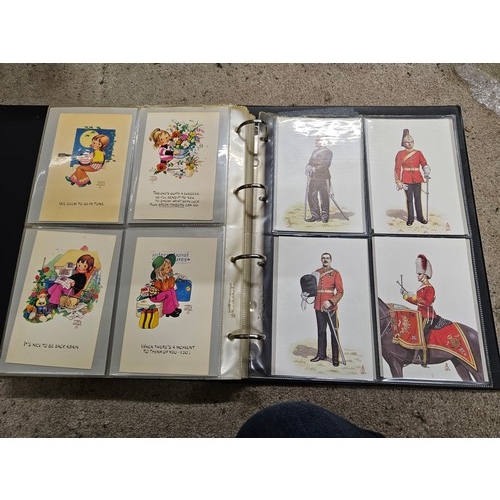 635 - Modern Postcard Album with 184 mainly Modern Postcards, Few Children and Artist and the Rest Militar... 