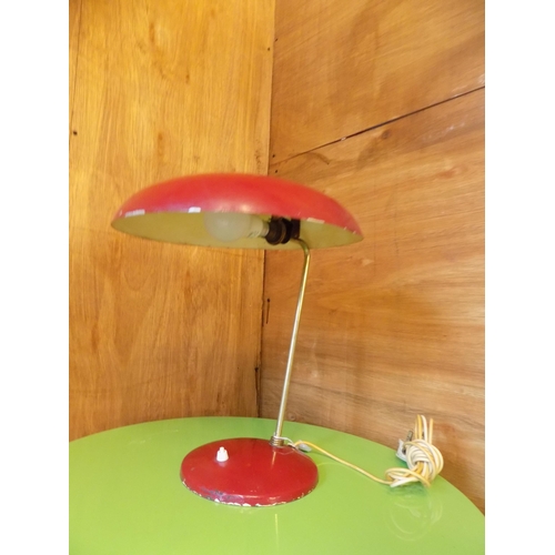 346 - Mid Century Bauhaus Saucer Lamp. Height 41cm, Diameter 34cm