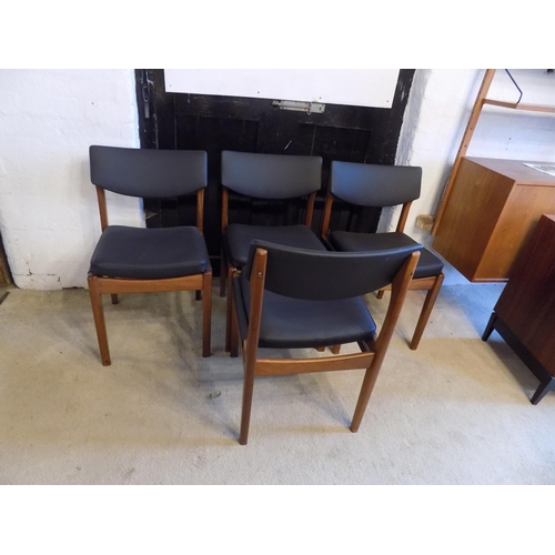 371 - Heals of London Table and 4 Chairs. Table Width and Length 107cm, Height 73cm. Chairs Width 50cm, De... 