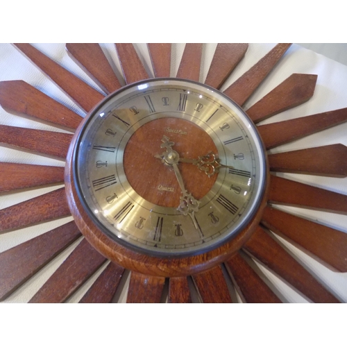 377 - Spectrum Quartz Sunburst Clock