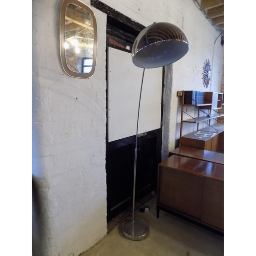 378 - Chrome Arc Lamp. Height 195cm