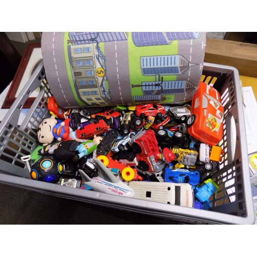 335 - Large Box of Playworn Cars etc