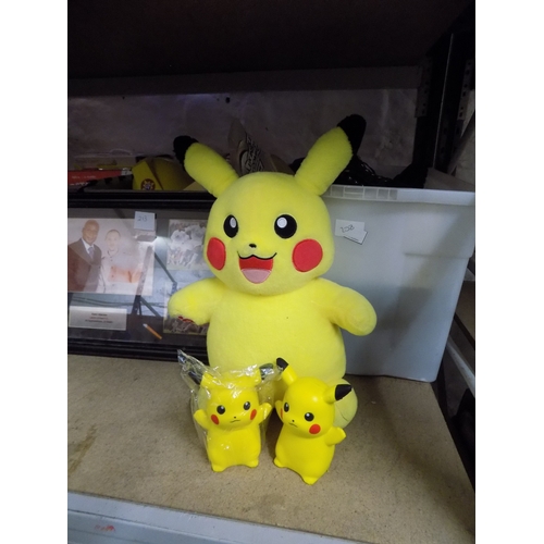 214 - Build-a-Bear Pikachu and 2 Squishems