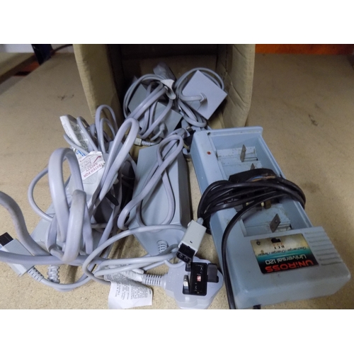 90 - Box of Wii Power Packs and a Battery Charger